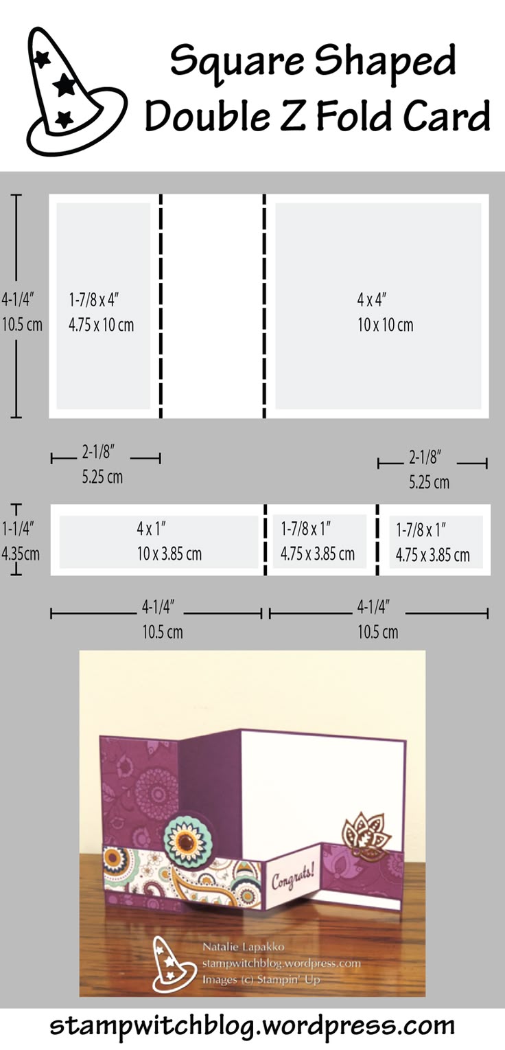 two fold card template