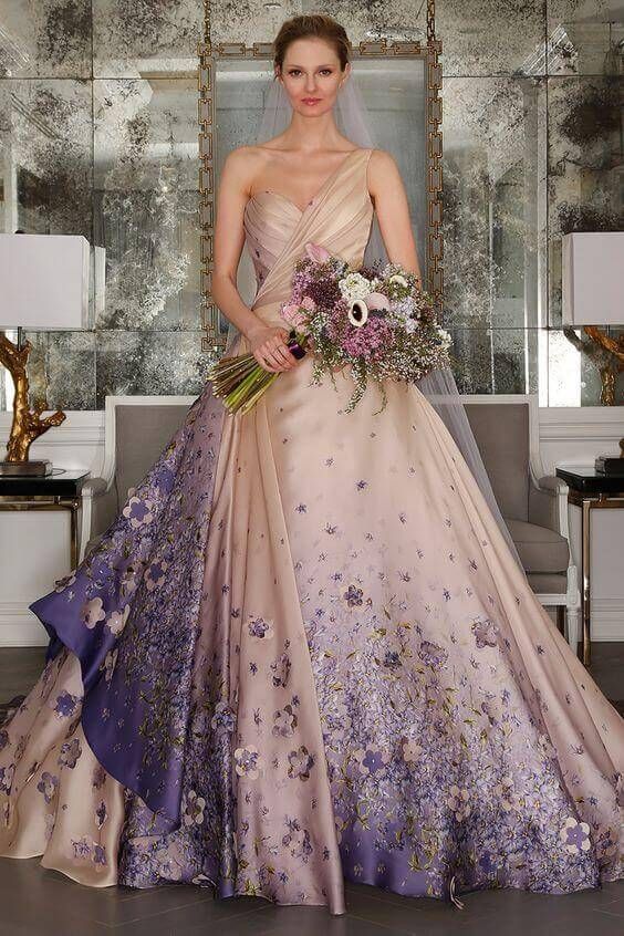 White Is Getting Boring Here Are 36 Wedding Gowns In Diffe Wedding Gowns In Diffe Colours Can Be As Colorful Or Modest You Wish So Here Are Some Lovely Shades Degrades And White Dresses With Dashes Of Color