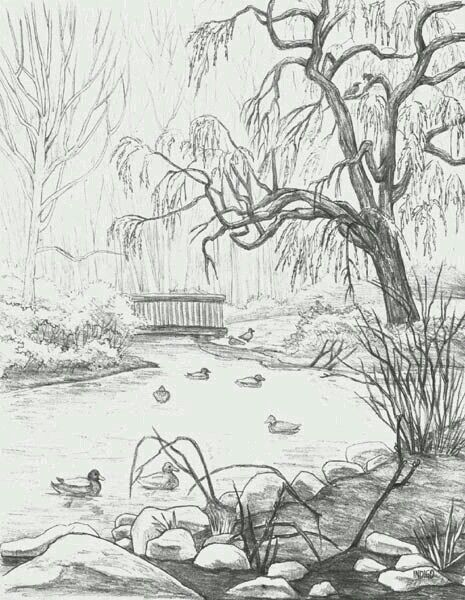 Pin by Randi Lynn on Art | Landscape pencil drawings, Landscape drawing