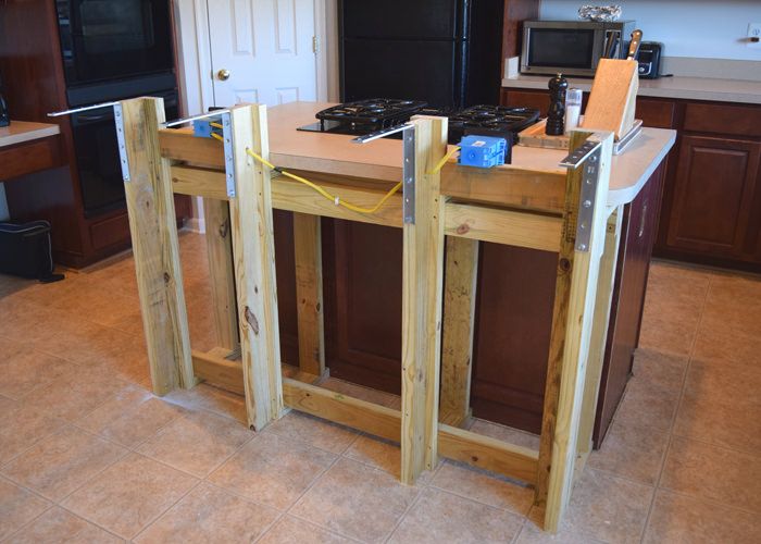 DIY Breakfast Bar Frame Built to an Existing Kitchen ...