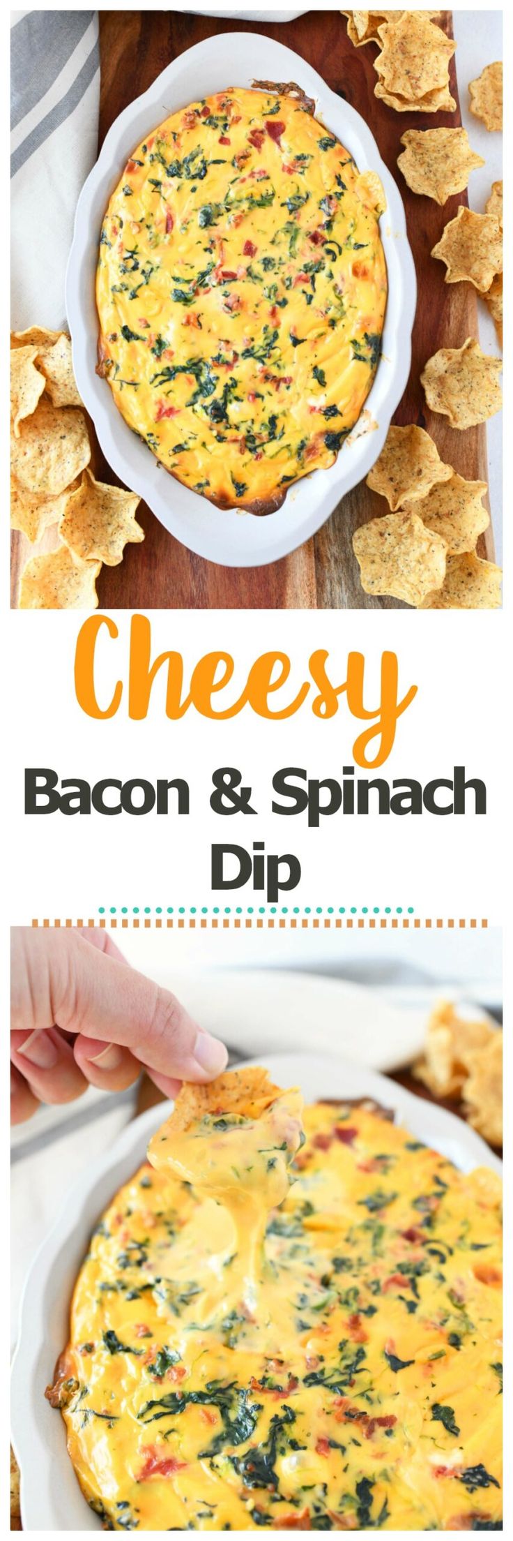 Baked Cheesy Bacon & Spinach Dip | Recipe | Cheesy bacon, Baked dishes