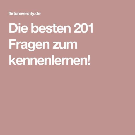 25 fragen zum kennenlernen