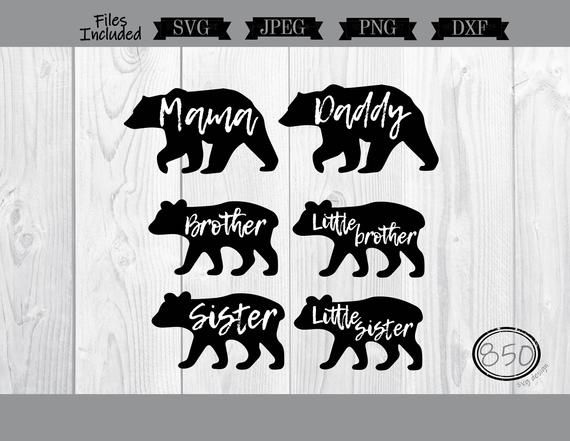 Download Bear Family svg | Bundle svg | Mama bear family bundle | svg dxf png jpg | Christmas svg, Bear