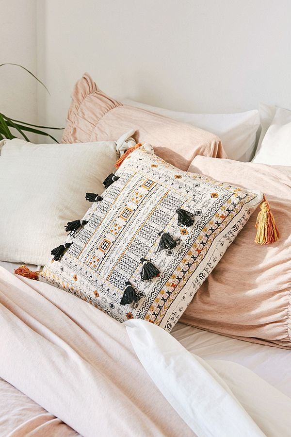 Harper Embroidered Throw Pillow With Images Embroidered Throw