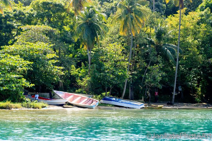 St. Lucia fisherman with boats photo, Caribbean island print, Tropical beach dec...