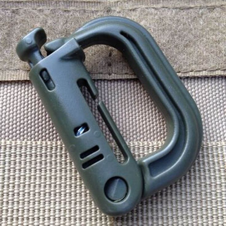 3Pcs Hiking Carabiner Clasps Molle Tactical Backpack EDC Shackle D-Ring Clip