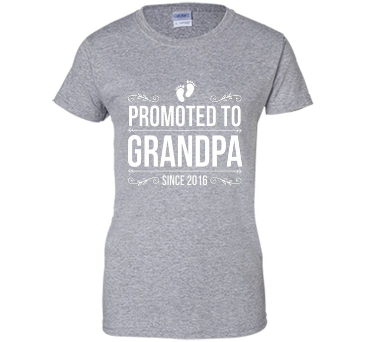 Mens Promoted to Grandpa since 2016 Father's Day T-shirts 2017...