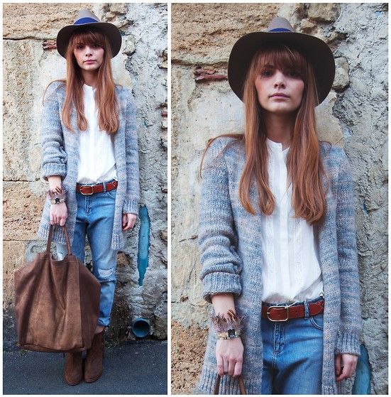Set Bicolor Cardi Urban cowboy, Street style women, Fashion
