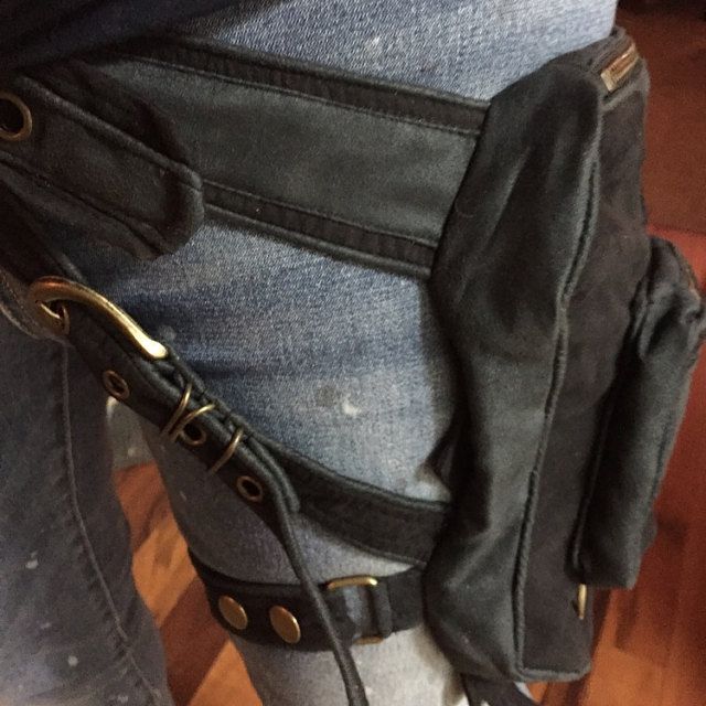 Lara Croft Estilo Negro muslo Holster Set