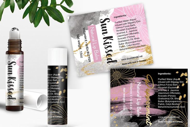 Lip balm label template ID53 | Lip balm labels template, Lip balm tube labels, Lip balm label