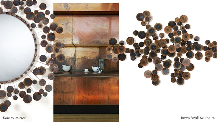 Arteriors kensey mirror rizzo wall sculpture arteriorstrends copper Arteriors kensey mirror rizzo wall sculpture arteriorstrends copper
