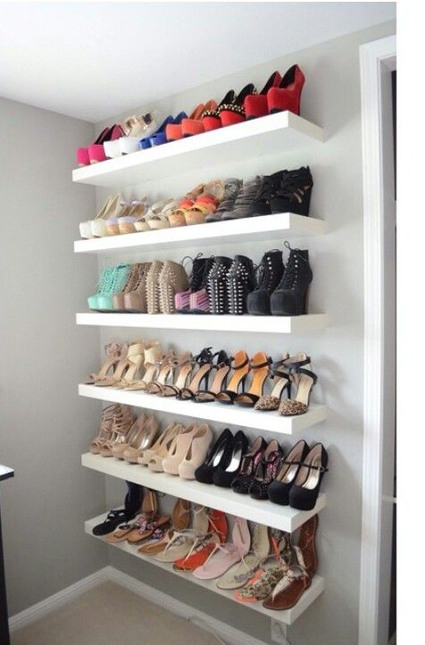Shoe Shelf Ikea Part - 27: A Shoe Wall Display Might Be Whatu0027s LACKing From Your Life! Use A LACK Wall Shelf To Pick The Right Pair For The Day. Great For A Walk-in Closet