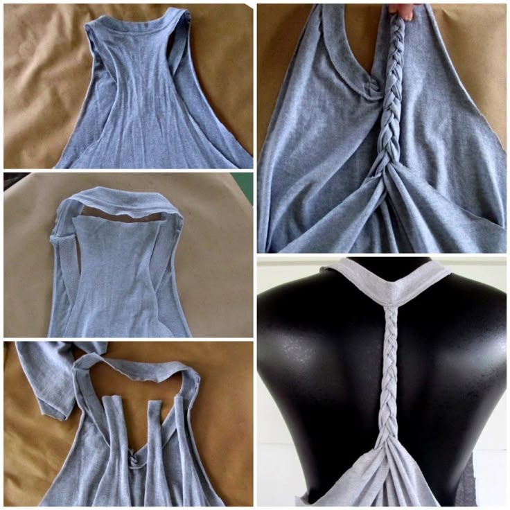 instructions to make a backless top with braids