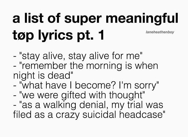 Twenty One Pilots Lyrics meaningful (extra meaningful) twenty one pilots lyrics. | sick as Twenty One Pilots Lyrics meaningful (extra meaningful) twenty one pilots lyrics. | sick as