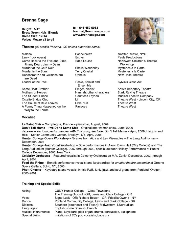 45 best mickey resume images on pinterest model comp acting resume builder