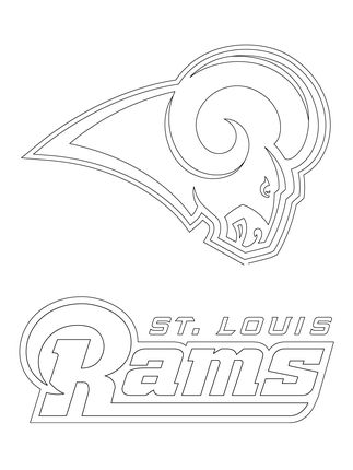 click to see printable version of st louis rams logo on football helmet coloring pages id=85255