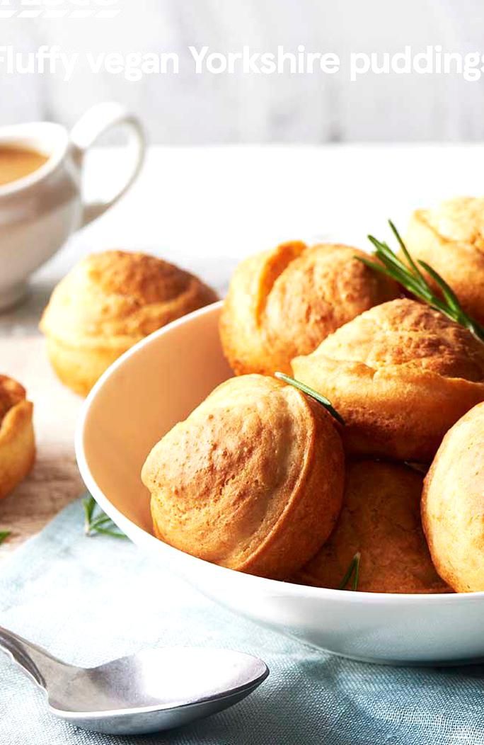 Light And Fluffy These Vegan Yorkshire Puddings Make The Ultimate Apaniment To Any Roast Or S In 2020 Vegan Yorkshire Pudding Yorkshire Pudding Delicious Vegan Recipes