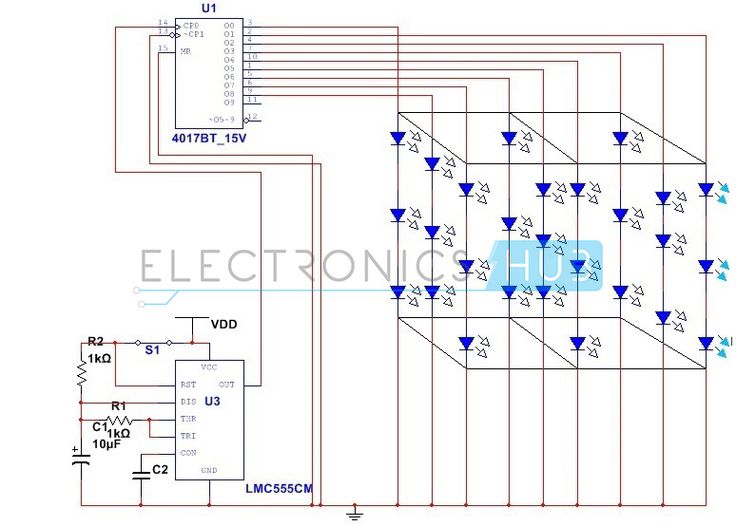 3X3X3 LED Cube Circuit without using Microcontroller Circuit - ics organizational chart 3X3X3 LED Cube Circuit without using Microcontroller Circuit - ics organizational chart