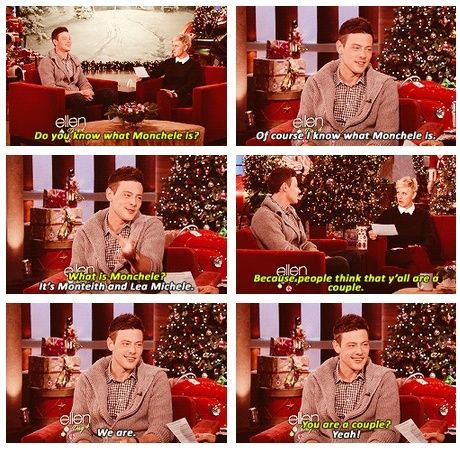 Cory Monteith And Lea Michele Hookup Ellen Cory Monteith And Lea Michele Hookup Ellen