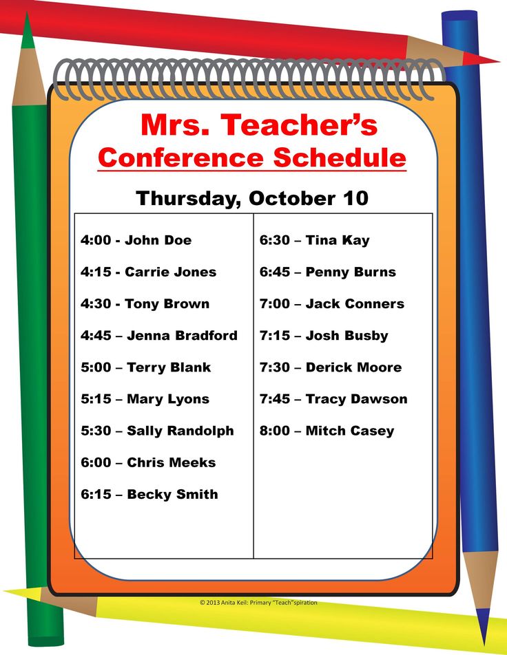 74 best Parent Teacher Conference images on Pinterest Parent - conference schedule template 74 best Parent Teacher Conference images on Pinterest Parent - conference schedule template