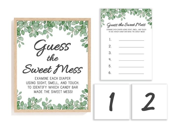 baby shower diaper game sign
