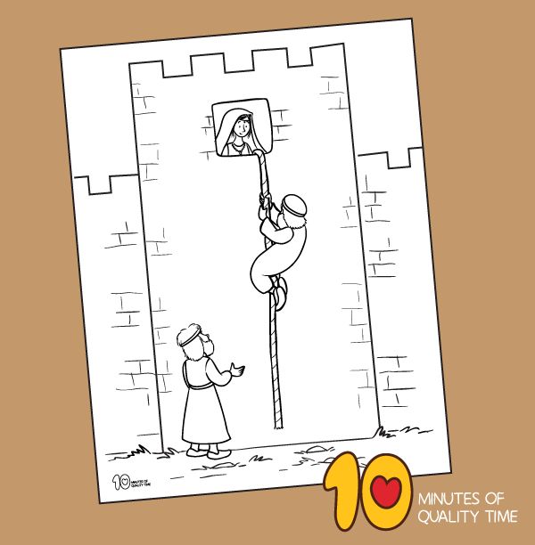Rahab and the Spies Coloring Page Rahab, Bible coloring pages, Bible