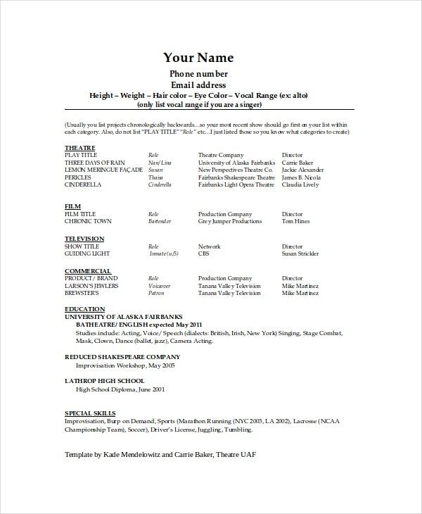 Pin On Resume Job