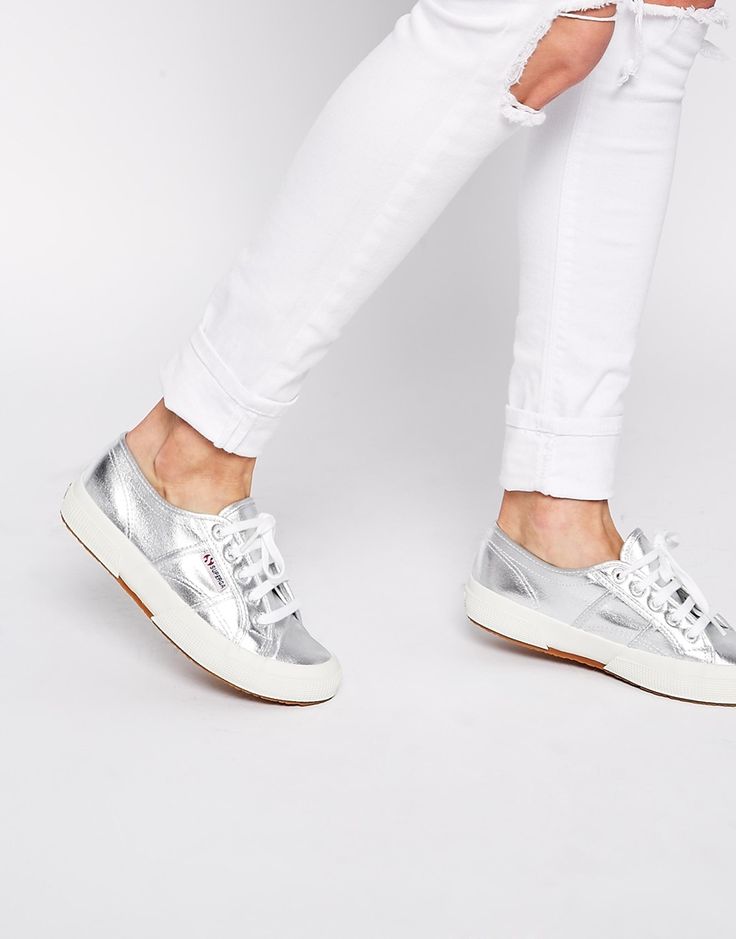 Superga Superga Cotmetu Silver Plimsoll Trainers At Asos Silver Sneakers Superga Superga Shoes