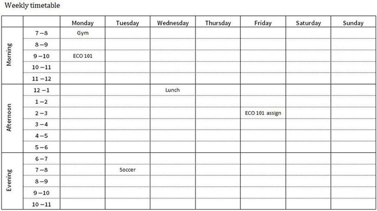 printable revision timetable study planner and timetable create a timetable online