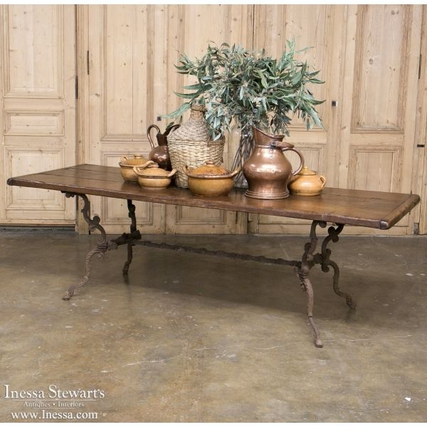 30 Best ANTIQUE HOME DECOR Images On Pinterest Antique Furniture Country French Antique Furniture | Country French Dining Table with Cast Iron Base | www. - 30 Best ANTIQUE HOME DECOR Images On Pinterest Antique Furniture