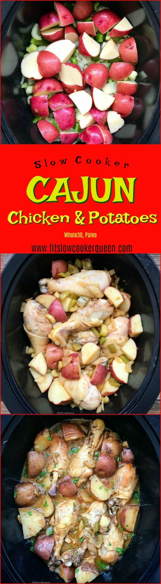 Slow Cooker Cajun Chicken Potatoes Paleo Whole30 Slow Cooker Cajun Chicken Potatoes Paleo Whole30