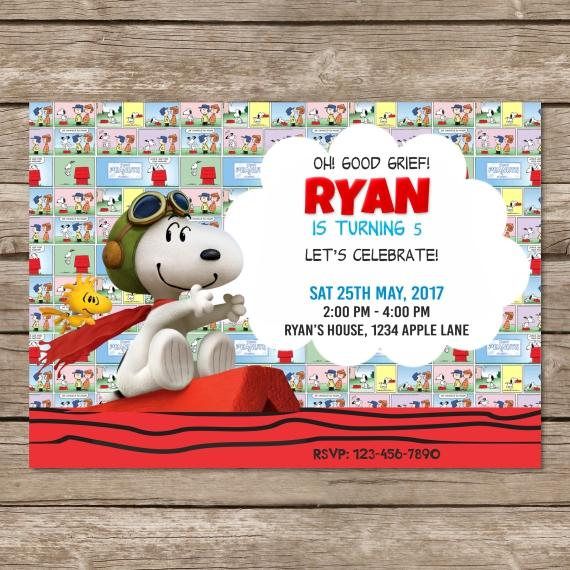 Peanuts Snoopy Invitation Birthday Peanuts Snoopy Invitation Birthday