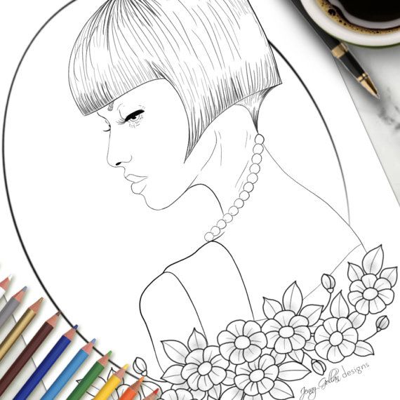 928 best COLORING - WOMEN images on Pinterest - best of coloring page of a hair brush 928 best COLORING - WOMEN images on Pinterest - best of coloring page of a hair brush