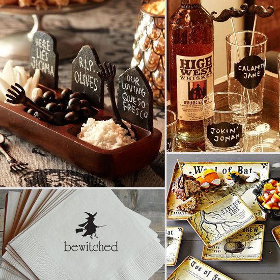 bewitching bar and tableware for your next halloween party