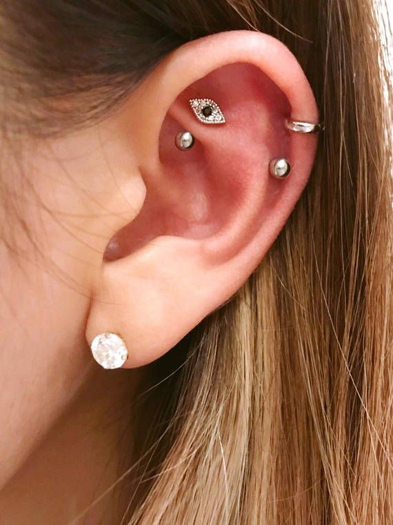 Natural Emerald Piercing Crawler Earrings Emerald Cartilage Earrings 14K Curved Emerald Earrings Ear Climbers Emerald Piercing