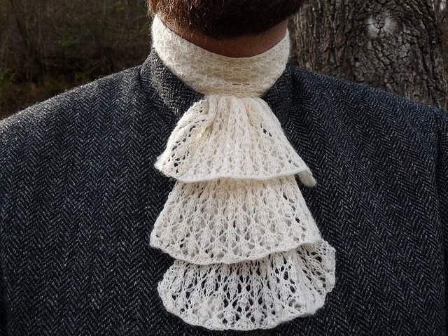 Shetland Lace Jabot and Cuffs by Joannie Newsome Free Knitting Patterns (Ca...