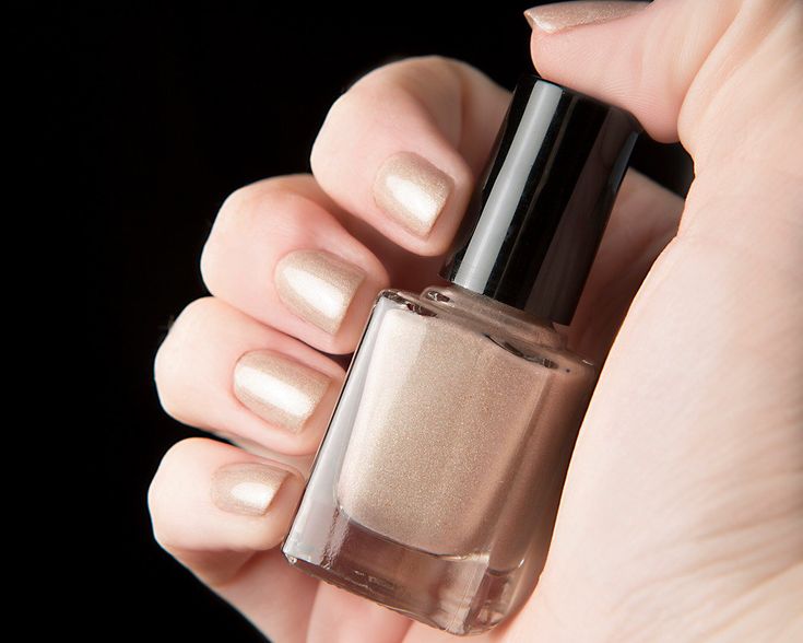 Of Thy Sins nail lacquer - Shimmering champagne gold nude holographic nail polis...