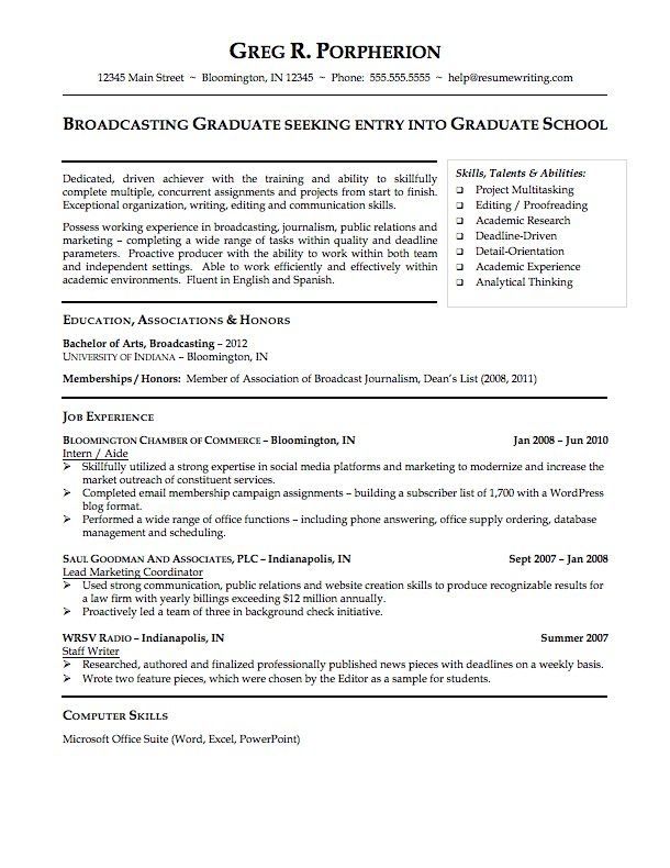 good resume examples for