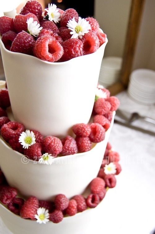 Cake With Raspberries And White Chocolate Cake With Raspberries And White Chocolate