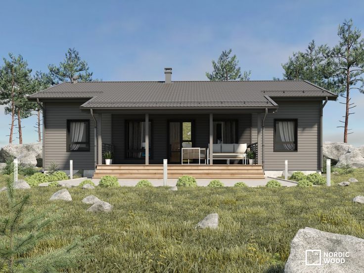 Outdoor Boulders Grass Small Photos from A Tiny Cabin Is Built in Three Weeks Fo