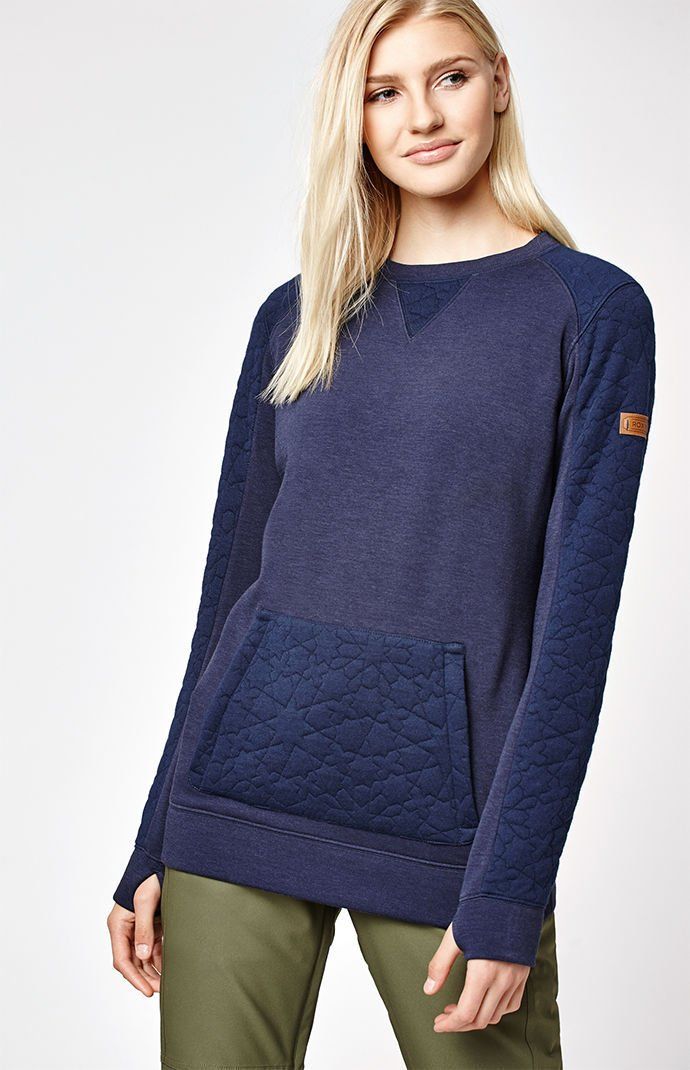 Roxy Womens Resin Pullover Crew Sweatshirt