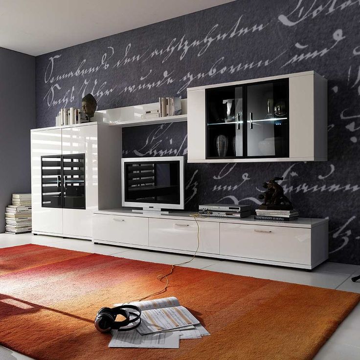 The 25+ Best Designer Wohnwand Ideas On Pinterest | Wanddesign ... Wohnzimmerschrank Modern Wohnzimmer