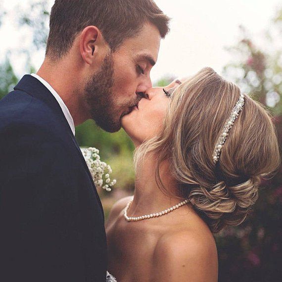 Wedding Headband, Crystal and Pearls Hairpiece, Headpiece for Wedding, Rhinestone Wedding Headpiece, Wedding Hair Vine, Hair Accessories
