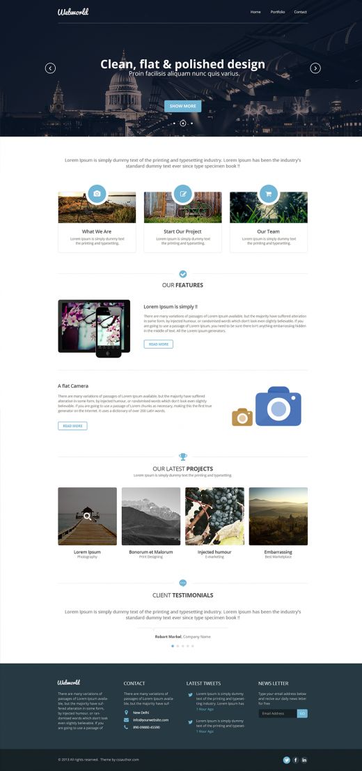 author web template