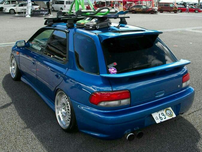 Awesome JDM 2000 Subaru Outback Sport we spotted at Slammed Society