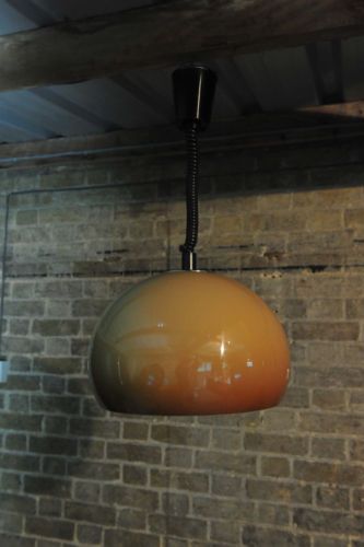 Vintage Retro 1970s Guzzini Pull Down Rise And Fall Pendant Light Good Condition Ceiling Lights Light Pendant Ceiling Lights, Pull Down Light Fixture Vintage
