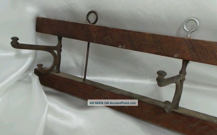 Vintage Coat Rack Hooks Vtg Antique Primitive Wooden Cast Iron Swivel Wall Mount Decor Vintage Coat Rack Hooks Vtg Antique, Antique Coat Rack Hooks For Wall