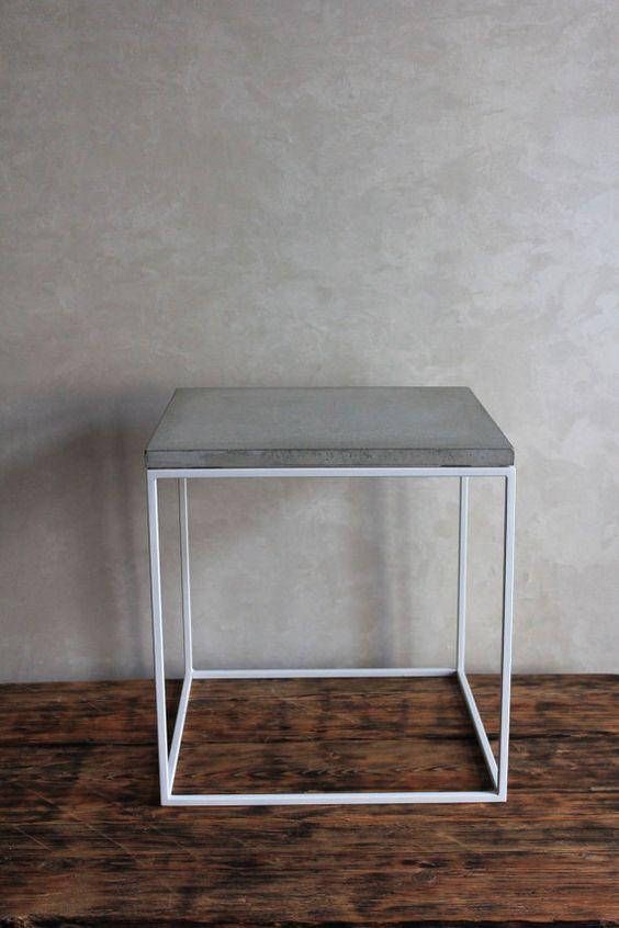 Concrete Side Table Top Tables Etsy Concrete Side Table Top Tables Etsy