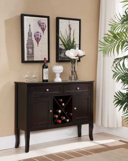 10 Best Espresso Buffet Server Images On Pinterest K And B Console Buffet Wine Rack Black Cherry Brown