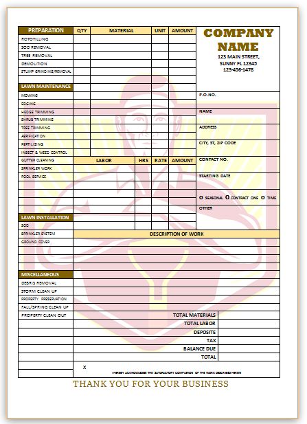 10 best Landscaping Invoice Templates images on Pinterest - landscaping invoice 10 best Landscaping Invoice Templates images on Pinterest - landscaping invoice